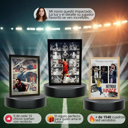 Cuadro LED Mágico: "Leyendas del Fútbol"