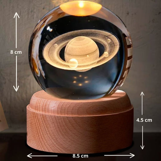 Lampara Mágica de Cristal Giratoria 360