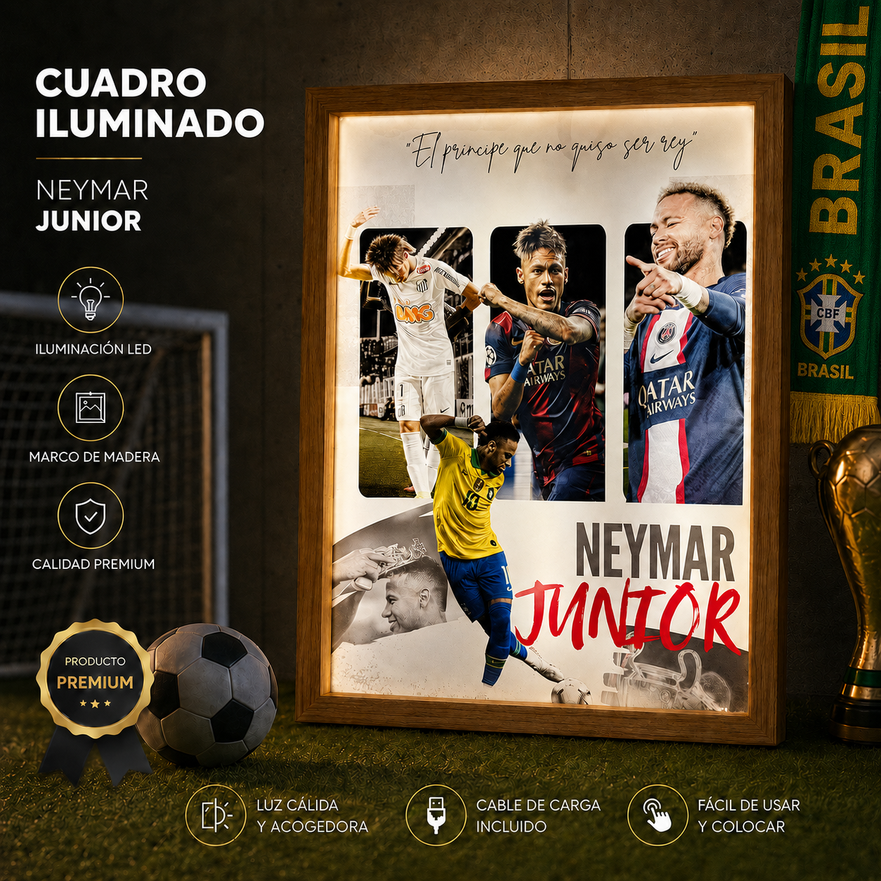 Cuadro LED: Leyendas del Fútbol ⚽